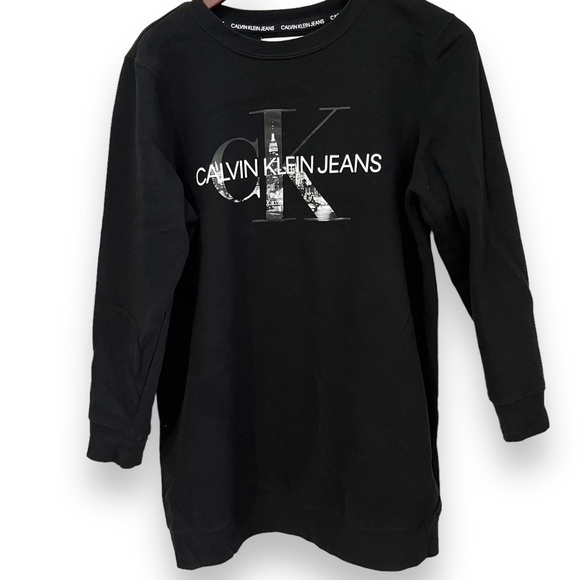 Calvin klein black long sleeve crew neck sweatshirt size XL - Picture 1 of 9